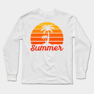 Summer Sunset Design Long Sleeve T-Shirt